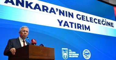 Ankara Mayor Mansur Yavaş attends the “Investing in Ankara’s Future” program, Ankara, Türkiye, April 2, 2026. (DHA Photo)