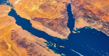 An undated digital enhancement of an image of Red Sea and the Sinai Peninsula by NASA. (Shutterstock Photo)
