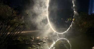 A photo from “Lumenocity,” Africa’s first large-scale light art festival, Cape Town, South Africa, April 13, 2026. (AA Photo)