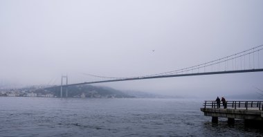Dense fog intensifies over the city reducing visibility across elevated districts, Istanbul, Türkiye, April 5, 2026. (AA Photo) 