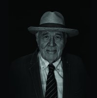 Black and white portrait of İlber Ortaylı, a Turkish historian, writer and former Topkapı Palace museum director, Istanbul, Türkiye, Oct. 15, 2025. (Shutterstock Photo)