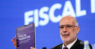 Rodrigo Valdes, director of the IMF Fiscal Affairs Department, speaks during a Fiscal Monitor press briefing at the 2026 IMF and World Bank Group Spring Meetings, Washington, U.S., April 15, 2026. (AFP Photo)