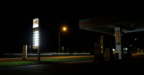A fuel price board shows all fuel types out of stock at a TotalEnergies gas station in Vertou, near Nantes, France, April 8, 2026. (Reuters Photo)