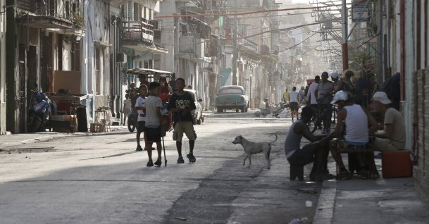 Children walk down a street in Havana, Cuba, April 9, 2026. (EPA Photo)