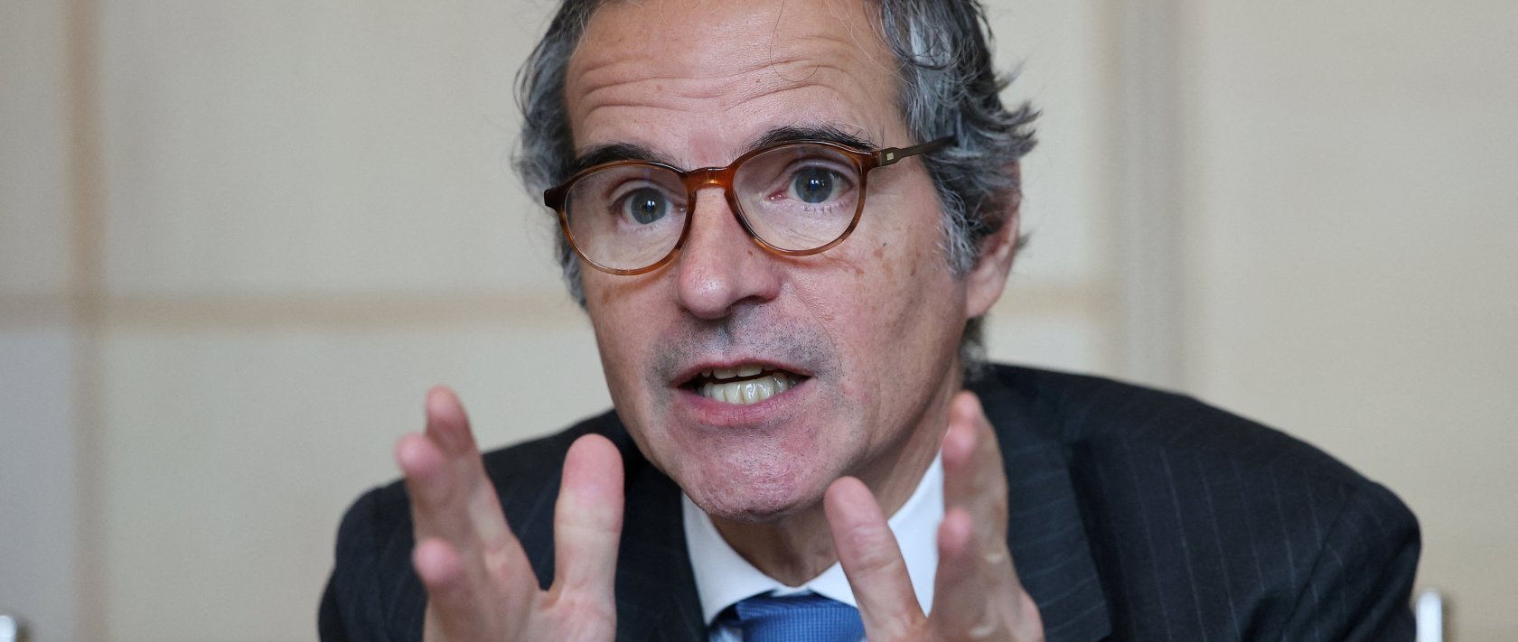 Director General of the International Atomic Energy Agency (IAEA) Rafael Grossi speaks during a press conference in Seoul, South Korea, April 15, 2026. (Reuters Photo)