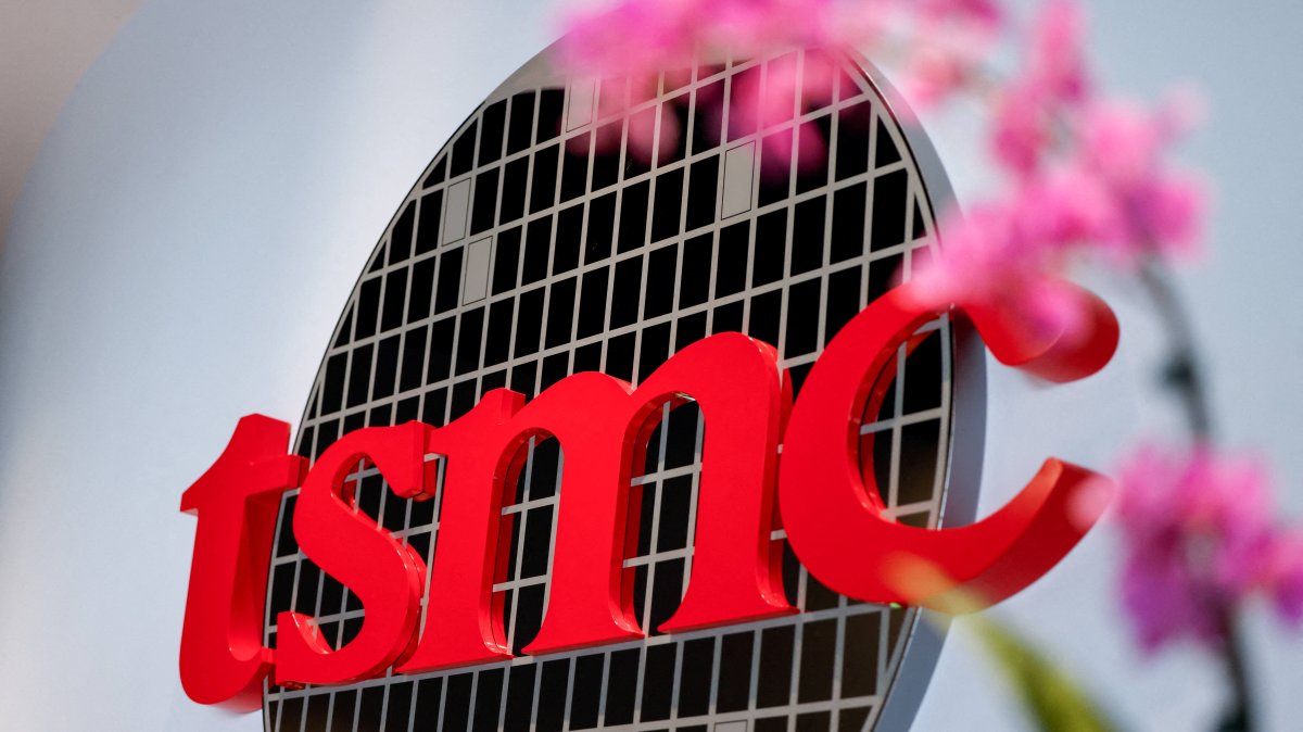 The logo of Taiwan Semiconductor Manufacturing Company (TSMC) is displayed at the TSMC Museum of Innovation, Hsinchu, Taiwan, April 9, 2026. (Reuters Photo)