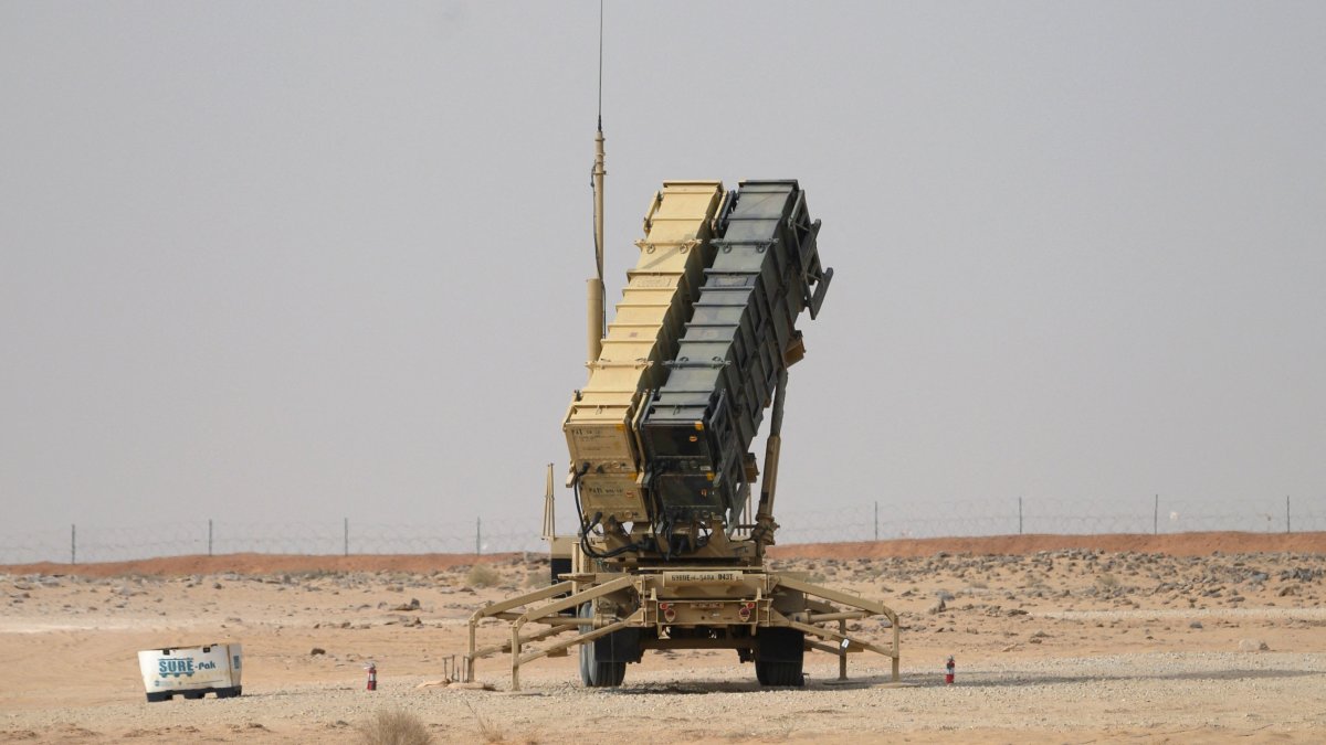 A Patriot missile battery is seen near Prince Sultan air base at Al-Kharj, Saudi Arabia, Feb. 20, 2020. (AFP Photo)