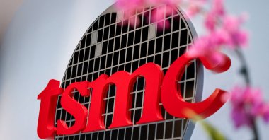 The logo of Taiwan Semiconductor Manufacturing Company (TSMC) is displayed at the TSMC Museum of Innovation, Hsinchu, Taiwan, April 9, 2026. (Reuters Photo)