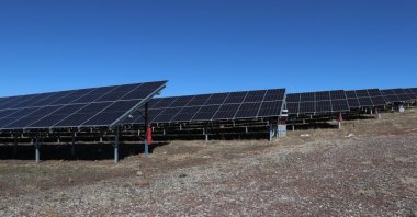 Solar panels are seen in Ağrı province, eastern Türkiye, Nov. 3, 2025. (AA Photo)