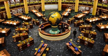 An interior view of the National Library is seen at the Presidential Complex, Ankara, Türkiye, Feb. 21, 2020. (getty Images Photo)