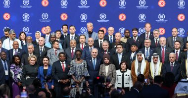 Parliament Speaker Numan Kurtulmuş attends the opening ceremony of the 152nd Assembly of the Inter-Parliamentary Union, Istanbul, Türkiye,  April 17, 2026. (DHA Photo)