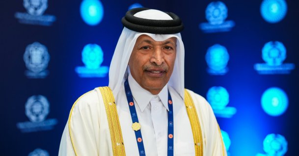 Qatar’s Shura Council Speaker Hassan bin Abdullah al-Ghanim speaks during an interview on the sidelines of the 152nd General Assembly of the Inter-Parliamentary Union, Istanbul, Türkiye, April 16, 2026. (AA Photo)
