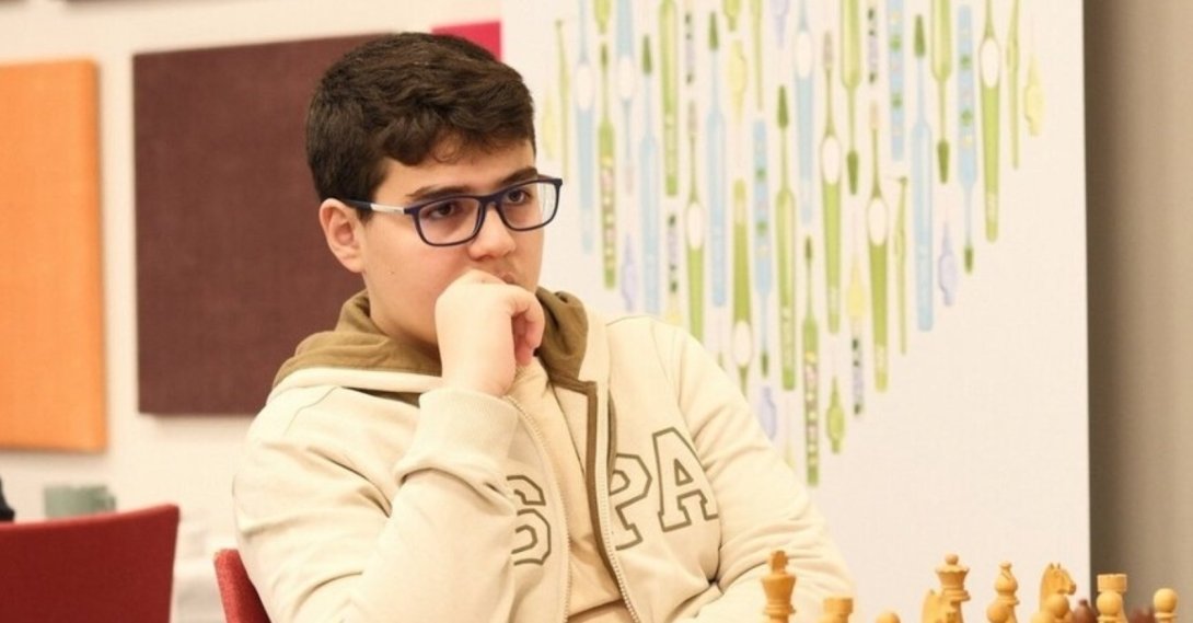 In this undated file photo, Yağız Kaan Erdoğmuş competes in a chess match. (AA Photo)