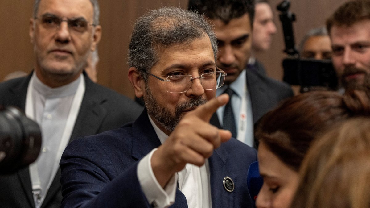Iranian Deputy Foreign Minister Saeed Khatibzadeh speaks to reporters as he attends Antalya Diplomacy Forum in Antalya, Türkiye, April 18, 2026. (Reuters Photo)