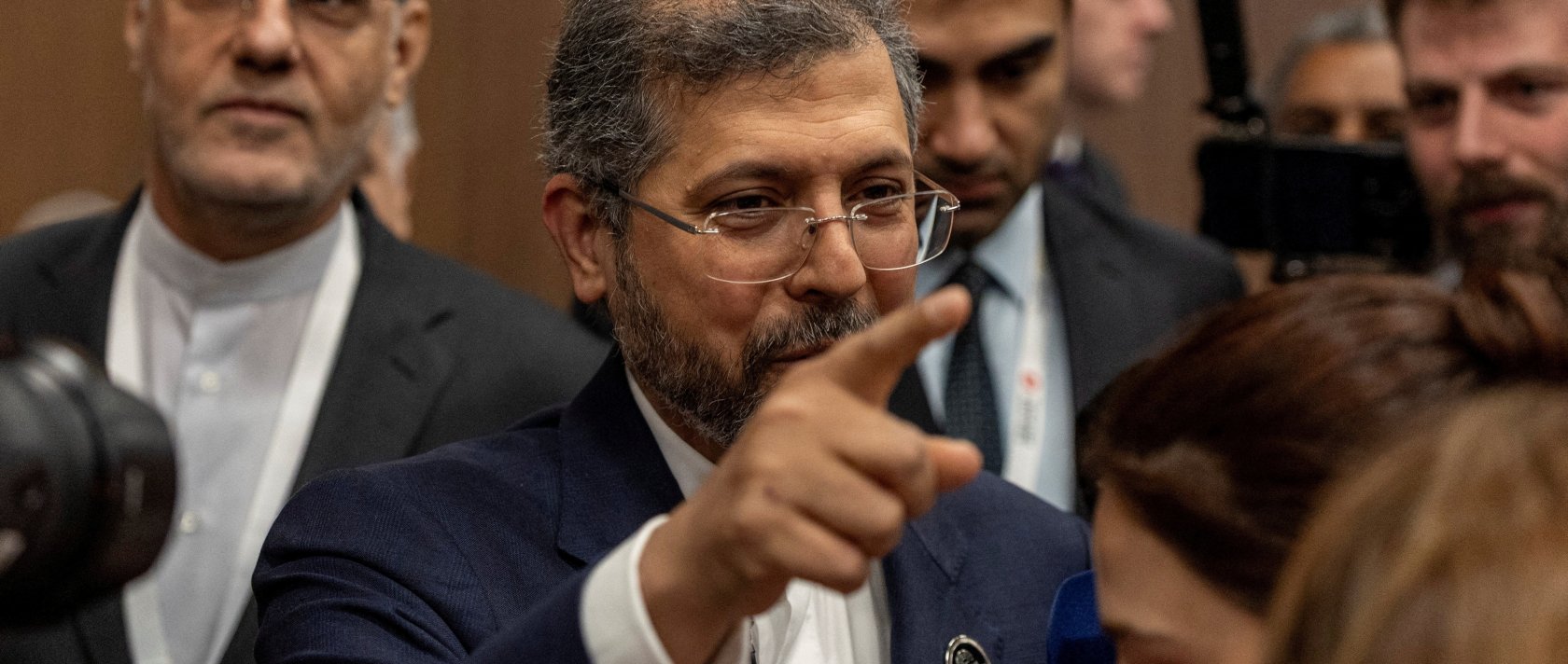 Iranian Deputy Foreign Minister Saeed Khatibzadeh speaks to reporters as he attends Antalya Diplomacy Forum in Antalya, Türkiye, April 18, 2026. (Reuters Photo)