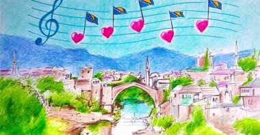 "In many ways, sevdalinka captures our relationship with life, love and loss as Bosnians." (Illustration by Erhan Yalvaç)