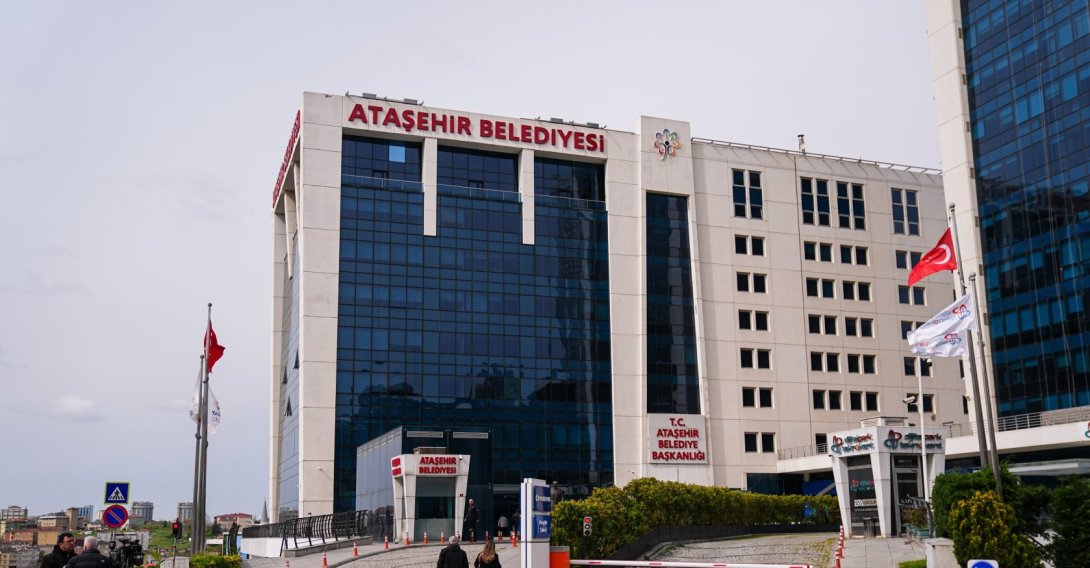 A view of the Ataşehir municipality building, Istanbul, Türkiye, April 18, 2026. (AA Photo)