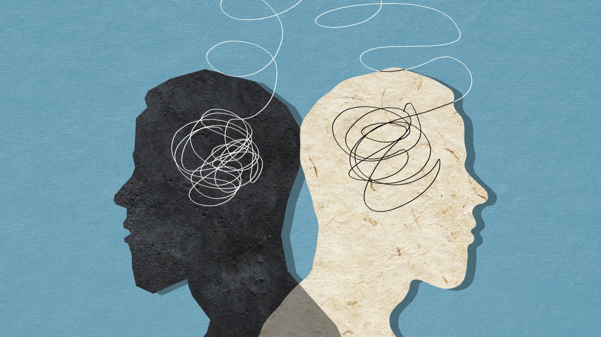 Two connected silhouettes of the same man looking in different directions. (Getty Images Photo)