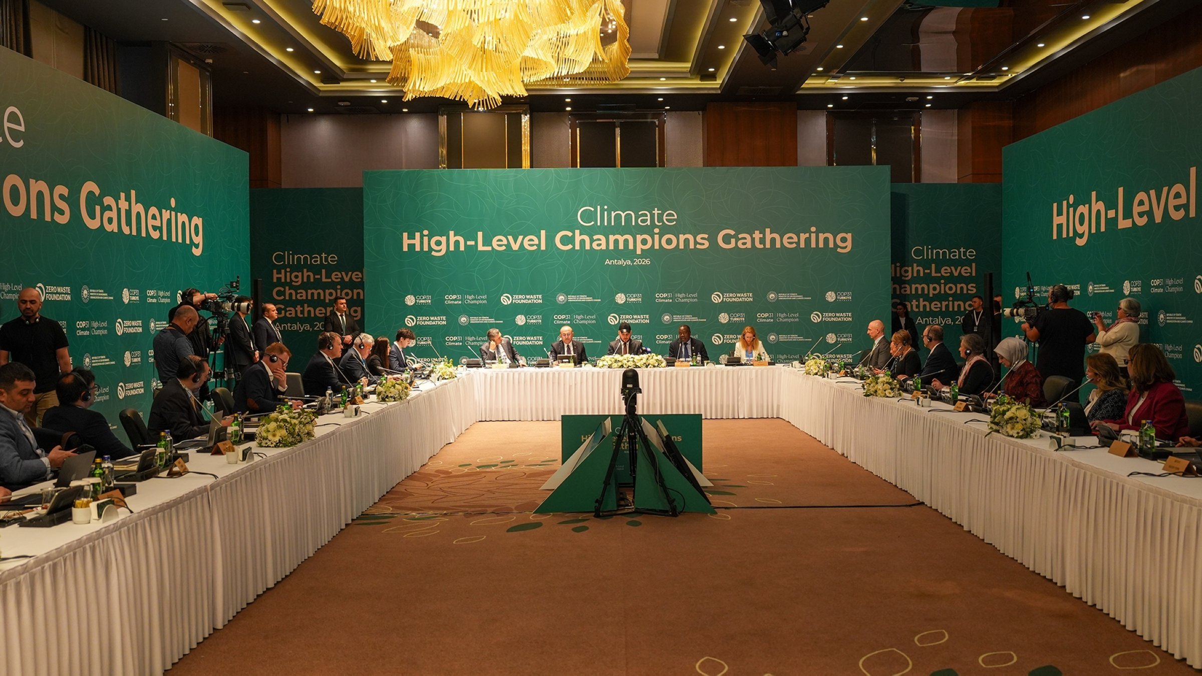 Delegates attend a high-level climate consultation on zero waste and COP31 preparations, Antalya, Türkiye, April 19, 2026. (Courtesy of Zero Waste Foundation) 