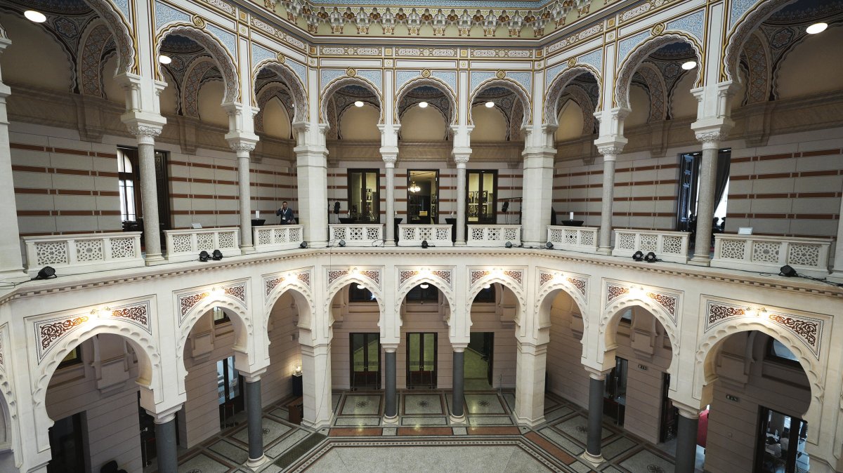 A general view of Vijecnica, which serves as Sarajevo’s National Library, Sarajevo, Bosnia-Herzegovina, April 15, 2026. (AA Photo)