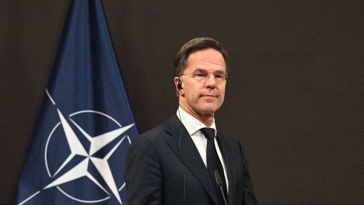 NATO Secretary General Mark Rutte attends a joint press conference with the Czech Republic's Prime Minister after talks in Prague, Czech Republic, April 16, 2026. (AFP Photo)