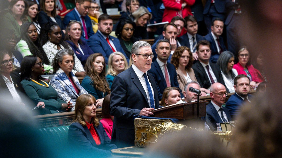 Britain's Prime Minister Keir Starmer makes a statement on the vetting procedure undertaken for the former U.K. ambassador to the United States, Peter Mandelson. (Photo by Handout / House of Commons via AFP) 