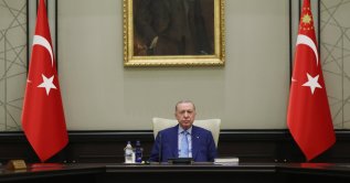 President Recep Tayyip Erdoğan chairs a Cabinet meeting in the capital Ankara, April 20, 2026. (AA Photo)