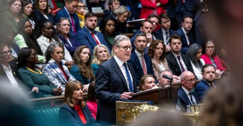 Britain's Prime Minister Keir Starmer makes a statement on the vetting procedure undertaken for the former U.K. ambassador to the United States, Peter Mandelson. (Photo by Handout / House of Commons via AFP) 
