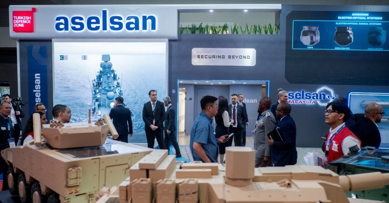 A booth of the Turkish defense company Aselsan is seen at the 19th Asia Defence Services Exhibition and Conference (DSA 2026), Kuala Lumpur, Malaysia, April 20, 2026. (AA Photo)
