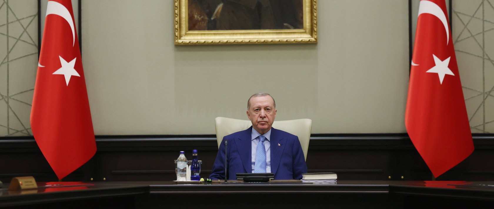President Recep Tayyip Erdoğan chairs a Cabinet meeting in the capital Ankara, April 20, 2026. (AA Photo)