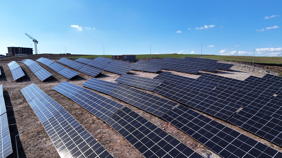 Solar panels are seen in Yozgat province, central Türkiye, March 27, 2026. (AA Photo)