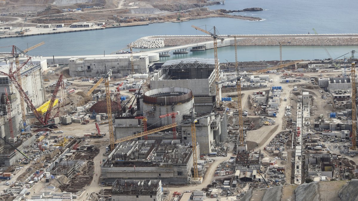 The construction site of the Akkuyu nuclear plant, Mersin, southern Türkiye, April 9, 2026. (AA Photo)