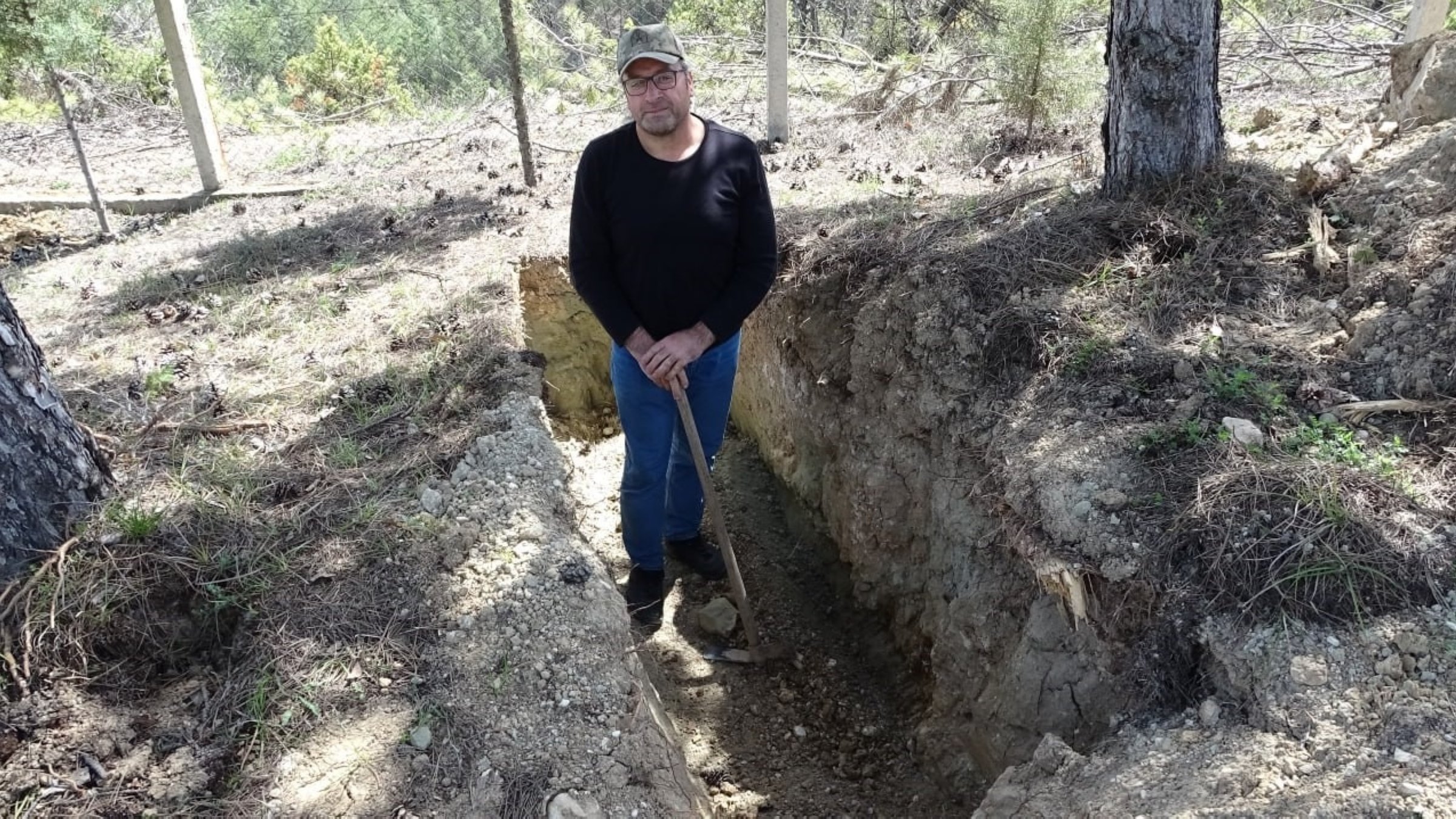 After cheating death repeatedly, Turkish man digs his own grave