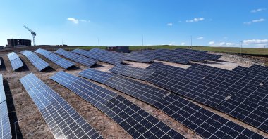 Solar panels are seen in Yozgat province, central Türkiye, March 27, 2026. (AA Photo)