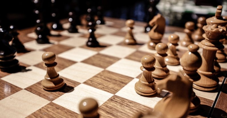 A chess board is pictured at the Blitz Society chess club in Paris, Aug. 13, 2025. (AFP File Photo)