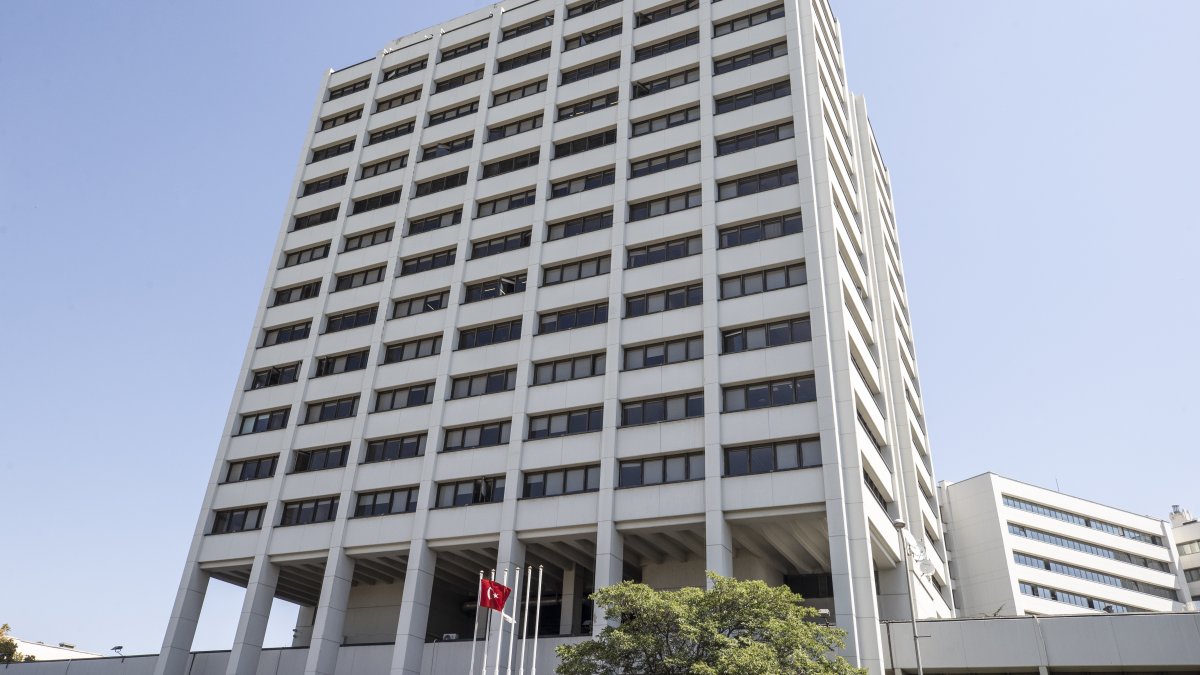 The headquarters of the Central Bank of the Republic of Türkiye, Ankara, Türkiye, July 28, 2022. (AA Photo)