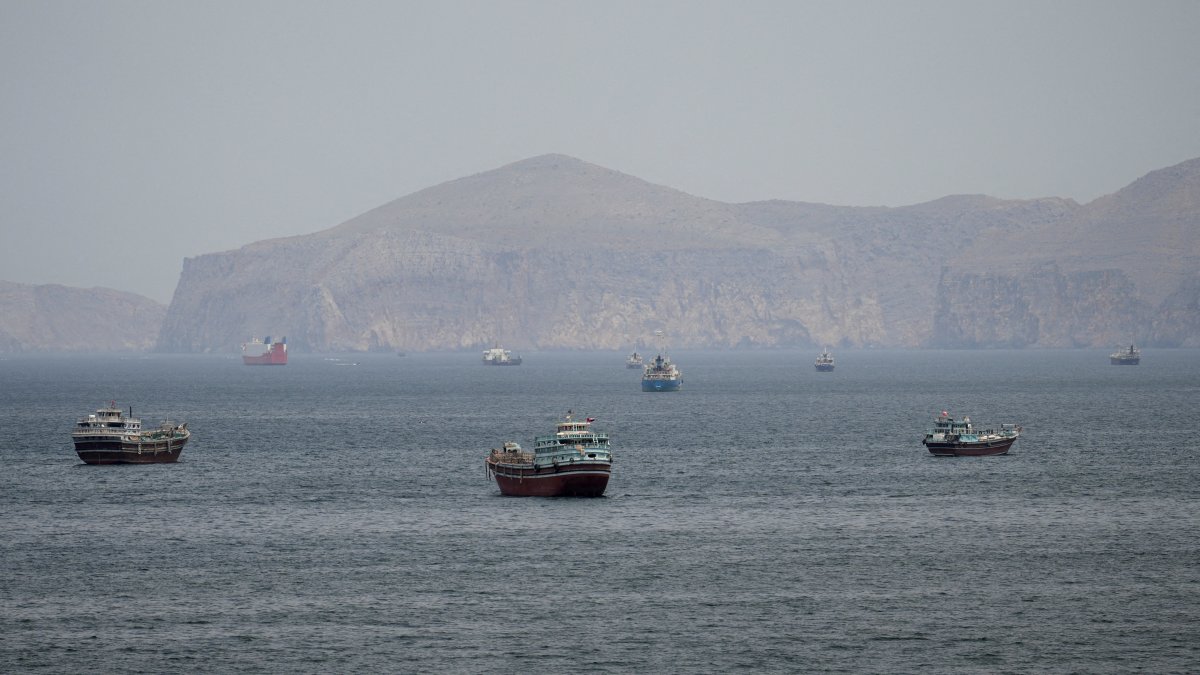 Ships and boats in the Strait of Hormuz, Musandam, Oman, April 22, 2026. (Reuters Photo)