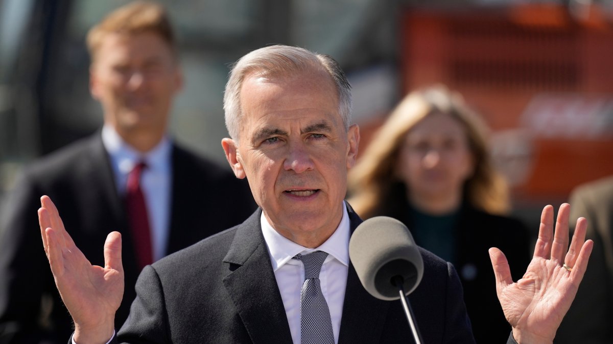 Prime Minister Mark Carney responds to a question during an event in Ottawa, Thursday, April 23, 2026. (AP Photo)