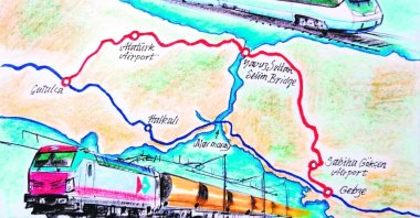 "INRAIL will be more than an intra-Istanbul transport route. It will turn Türkiye into a multilayered trade and connectivity hub linking Europe, Central Asia and the Middle East." (Illustration by Erhan Yalvaç)