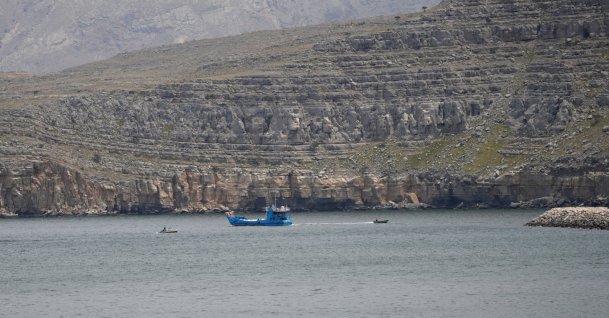 Ships and boats in the Strait of Hormuz, Musandam, Oman, April 22, 2026. (Reuters Photo)