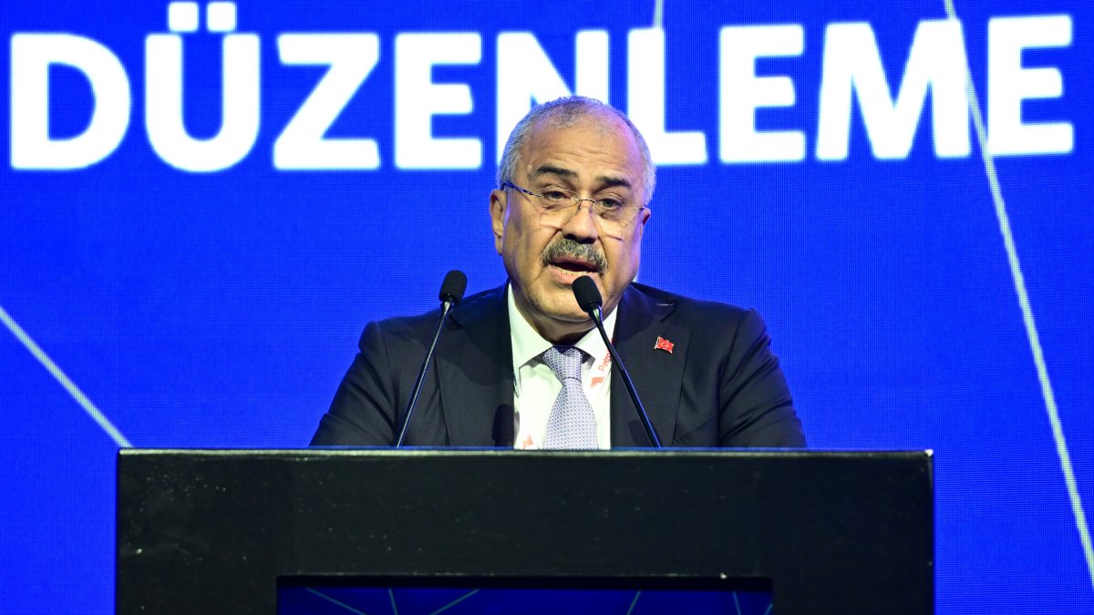 Mustafa Yılmaz, president of the Energy Market Regulatory Authority (EPDK), speaks during an event, Antalya, southern Türkiye, April 24, 2026. (AA Photo)
