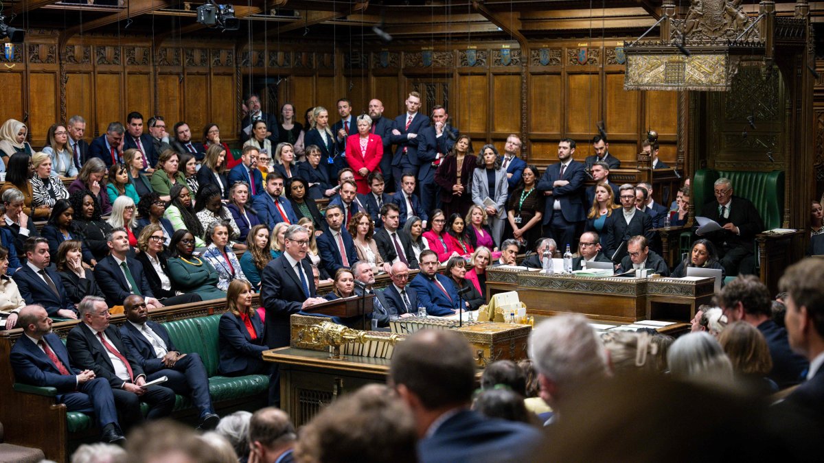 Britain's Prime Minister Keir Starmer addresses the House of Commons, London, April 20, 2026 . (House of Commons Handout via AFP) 