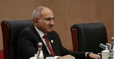 Armenian Prime Minister Nikol Pashinyan speaks during a bilateral meeting with China's President Xi Jinping, Tianjin, China, Aug. 31, 2025. (AP Photo)