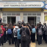 Students gather during a memorial program for victims of the April 15 school attack, Kahramanmaraş, Türkiye, April 20. 2026. (AA Photo) 