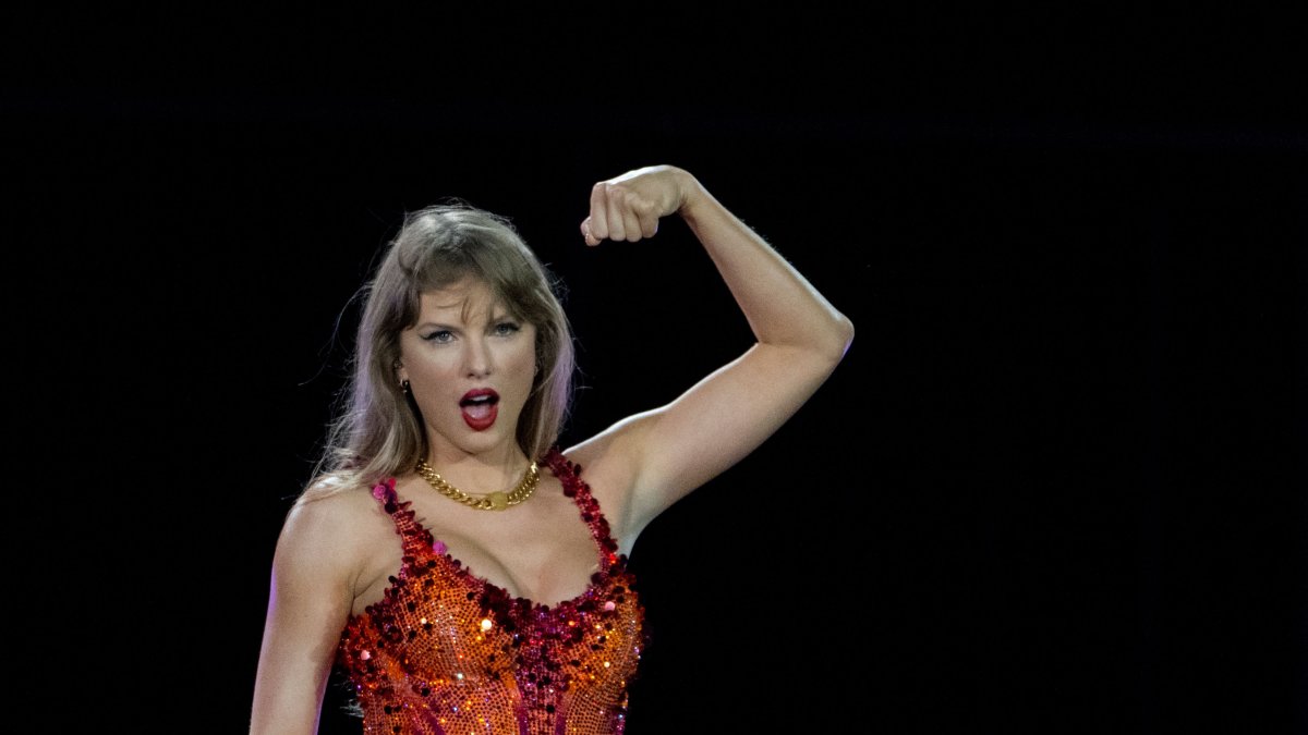 U.S. singer Taylor Swift performs on stage during "The Eras Tour" at the Hard Rock stadium in Miami Gardens, Florida, U.S., Oct. 18, 2024. (AFP Photo)