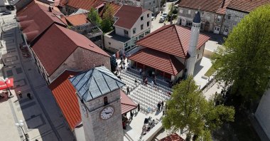 The Ottoman-era Dugalica Mosque, which was destroyed by Serbs during the 1992–1995 war and rebuilt with Türkiye’s support while preserving its original architecture, has been reopened, Nevesinje, Bosnia and Herzegovina, April 26, 2026. (AA Photo)