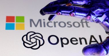 Open AI and Microsoft logos are seen in this illustration on taken Sept. 12, 2025. (Reuters Photo)