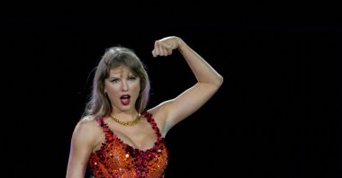 U.S. singer Taylor Swift performs on stage during "The Eras Tour" at the Hard Rock stadium in Miami Gardens, Florida, U.S., Oct. 18, 2024. (AFP Photo)