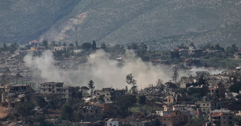 Smoke rises in Lebanon following an Israeli strike, as seen from the Israeli side of the Israel-Lebanon border, in northern Israel, April 26, 2026. (Reuters Photo)