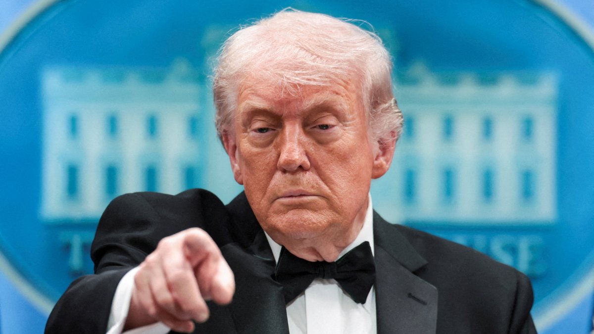 U.S. President Donald Trump takes questions from the media at a press briefing at the White House, in Washington, D.C., U.S., April 25, 2026. (Reuters Photo)